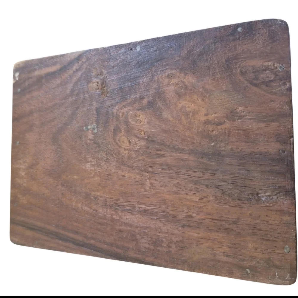 Vintage Hand Carved Floral Trinket Box Wood